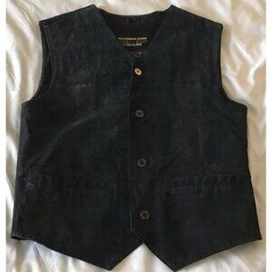 Men’s Vintage Leather Vest Size Small Alexander Julian Colours Color Suede